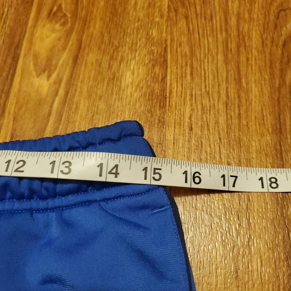 Vtg Nike Track Pants Men Medium Blue Side Stripe Ankle Zip Athletic Pockets Y2K